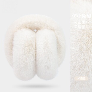 保暖耳罩冬季女款毛绒折叠耳暖高颜值防寒耳捂子新款耳包耳暖