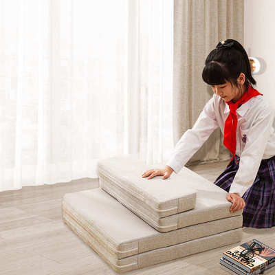 小学生教室午睡可折叠天然乳胶午休床垫子宿舍床打地铺神器海绵垫