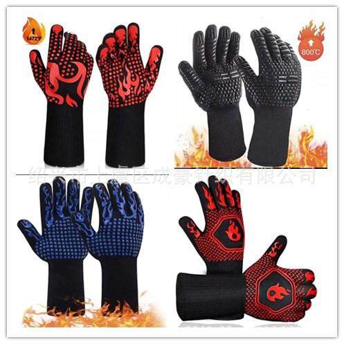 耐高温手套硅胶手套烧烤手套烤箱手套微波炉手套耐磨手套