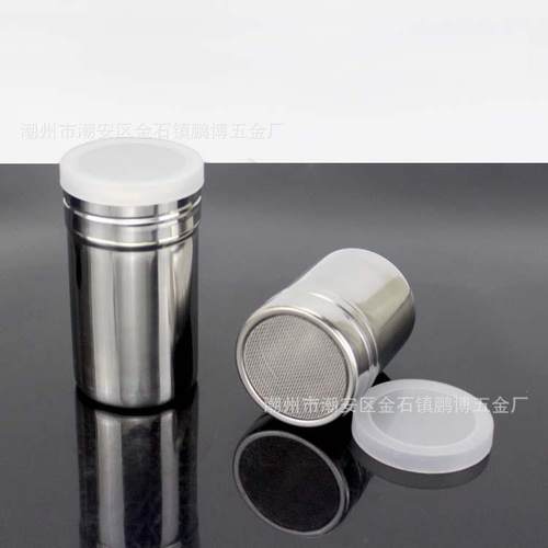 不锈钢网筛调味罐带盖花式咖啡撒粉器韩式粉筒胡椒罐网格调料瓶