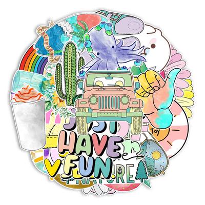 50张VSCO小清新贴纸防水行李箱汽车笔记本滑板车水杯贴纸创意