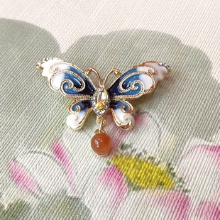 南红蝴蝶胸针 璇姐专享