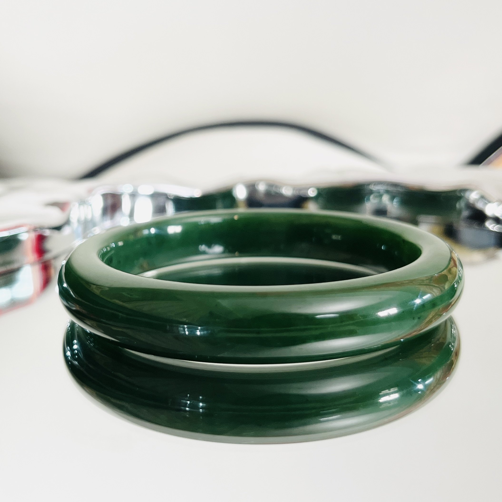 【璇姐专享】和田玉碧玉宽条手镯,珠宝/钻石/翡翠,其他,淘宝优惠券,粉丝福利购,淘宝优惠卷