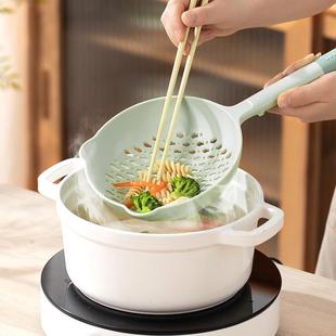 所物大漏勺家用厨房硅胶捞面勺沥水捞勺滤网捞饺子意面焯水麻辣烫