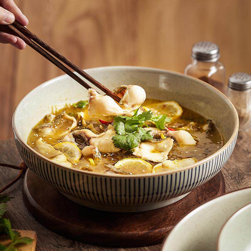 酸菜鱼大盆碗大号家用陶瓷汤碗汤盆收纳碗毛血旺水煮肉片专用盆