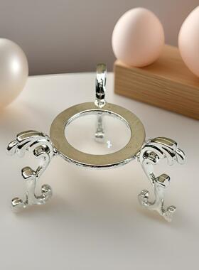 水晶球蛋雕金属几何底座摆件工艺品托带简约精美支架欧式风格