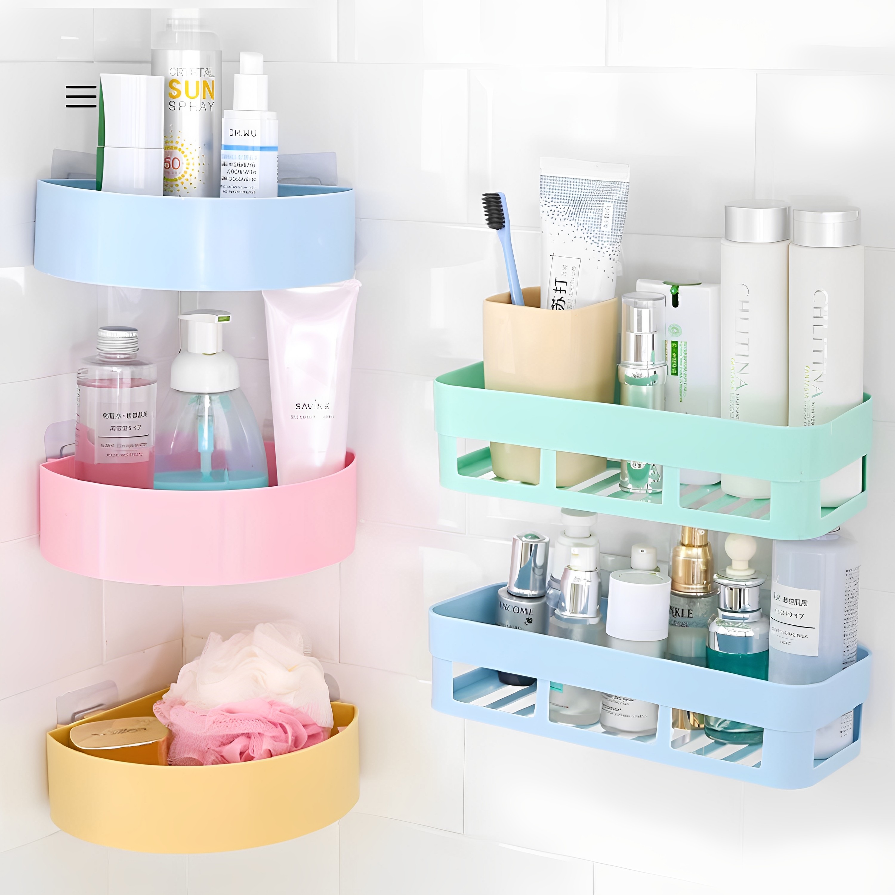 免打孔卫生间置物架子厨房塑料墙上壁挂厕所洗手间杂物收纳架角架,家庭/个人清洁工具,浴室角架/置物架,淘宝优惠券,粉丝福利购,淘宝优惠卷