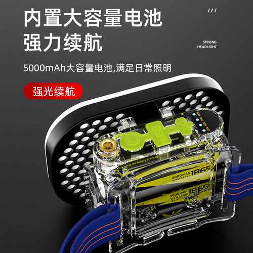 天火强光头灯头戴式超亮大泛光工作灯散光led赶海长续航矿灯