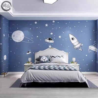 竹木纤维集成墙星空儿童房护墙板