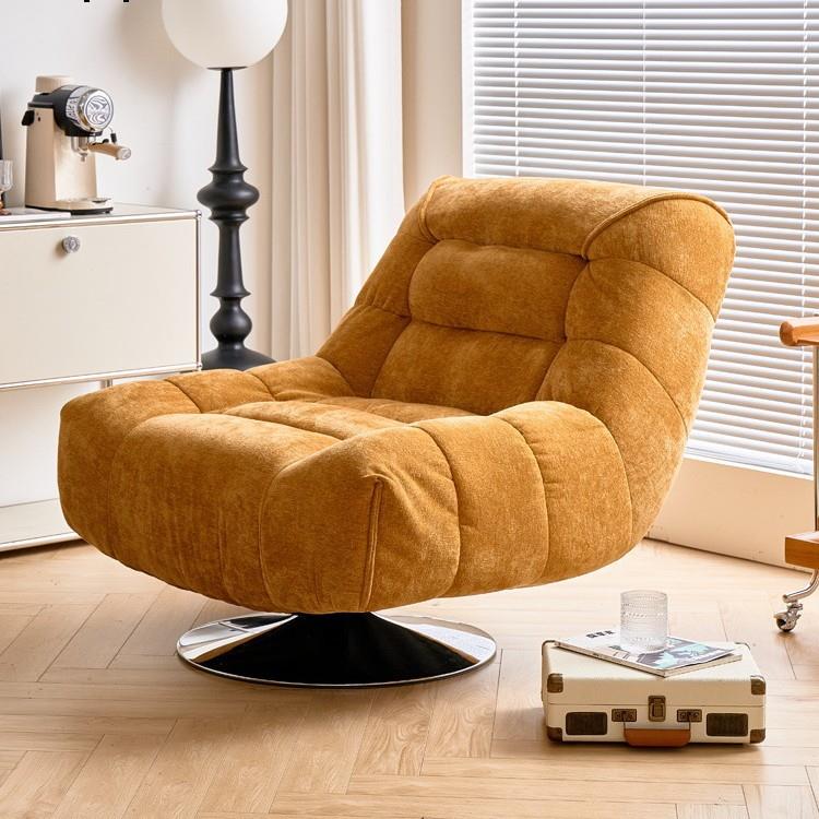 北欧家用设计师单人沙发转椅客厅阳台休闲时尚网红布艺懒人沙发椅