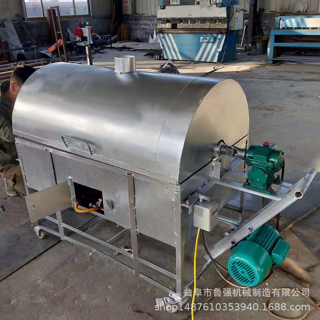 油坊芝麻菜籽炒料机 小型电动滚筒炒货机 松子葵花籽翻炒机