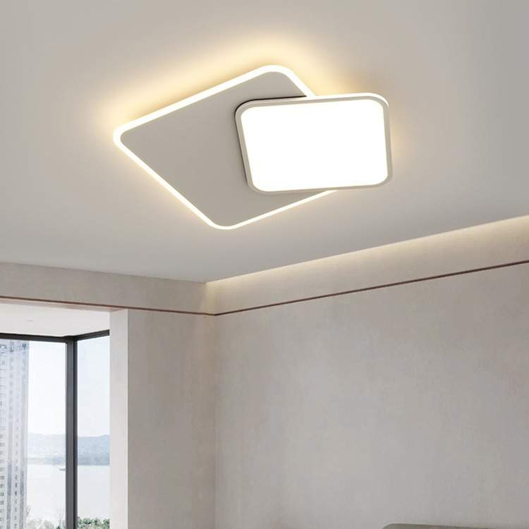 极简客厅灯2024年新款现代简约大气几何ed吸顶灯主卧室北欧灯具