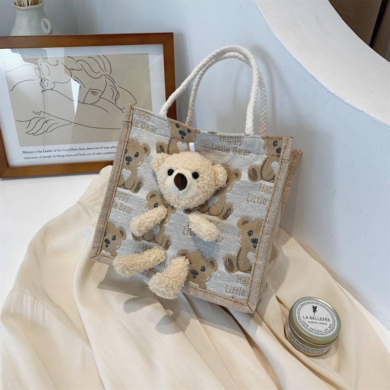 女包20便2新1款潮版帆布包日系百搭印花韩当手提包少女上班DT4107