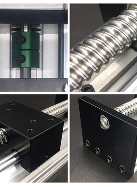 双光轴滚珠丝杆直线滑台精密模组配42/57步进电机直线导轨工作台