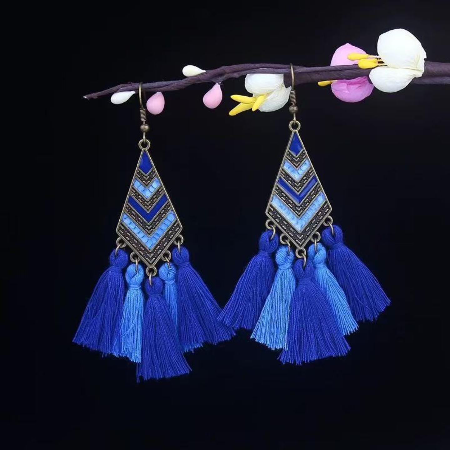 设计波西米亚民族风耳环女复古