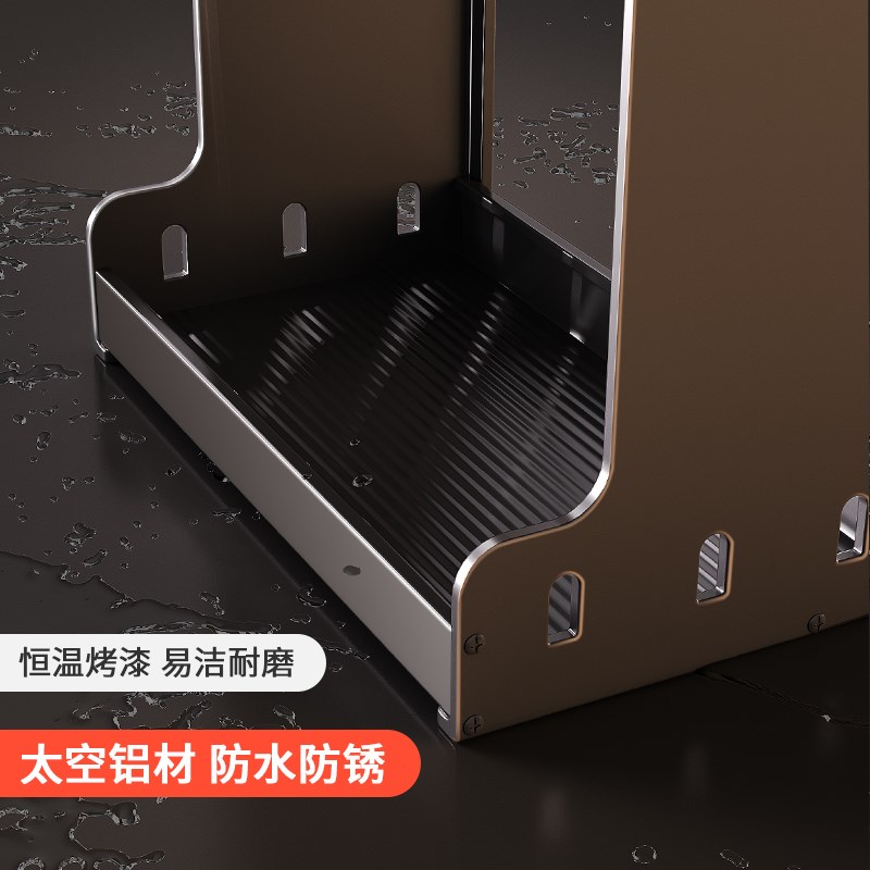 厨房置物架多功能调味品罐调料盒油盐酱醋收纳架多层壁挂式免打孔