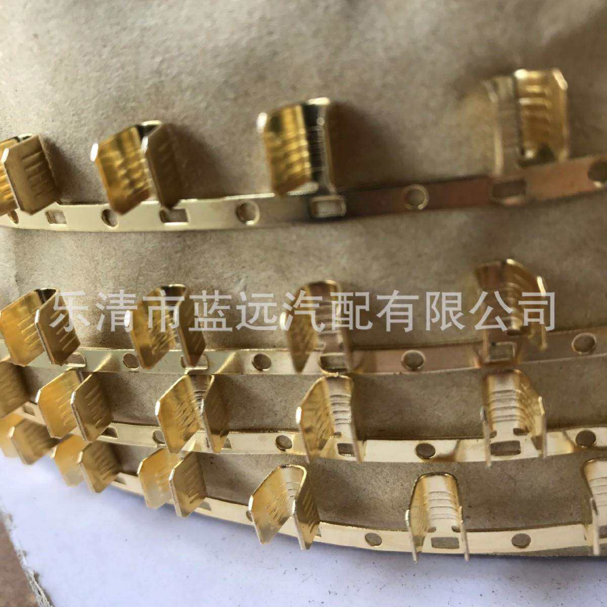 DJ454C接线端子汽车连接器压线扣连带横连0.5厚5000接插件端子