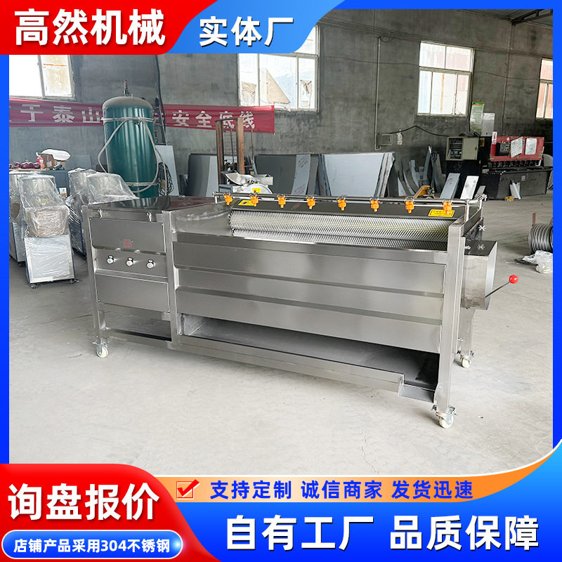 土豆清洗机 萝卜清洗去皮机 毛刷清洗去皮机