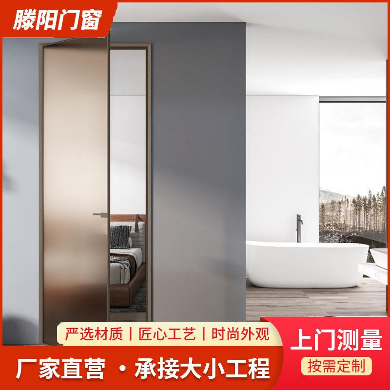 家用卫生间平开门灰油砂玻璃平开门隔音隔热家用淋浴门厕所平开门