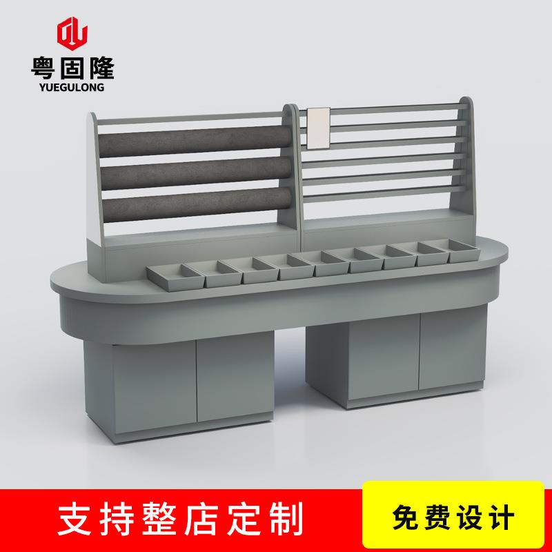 饰品流水台展示台名创款优品货架文创生活馆展架精品店多功能岛台