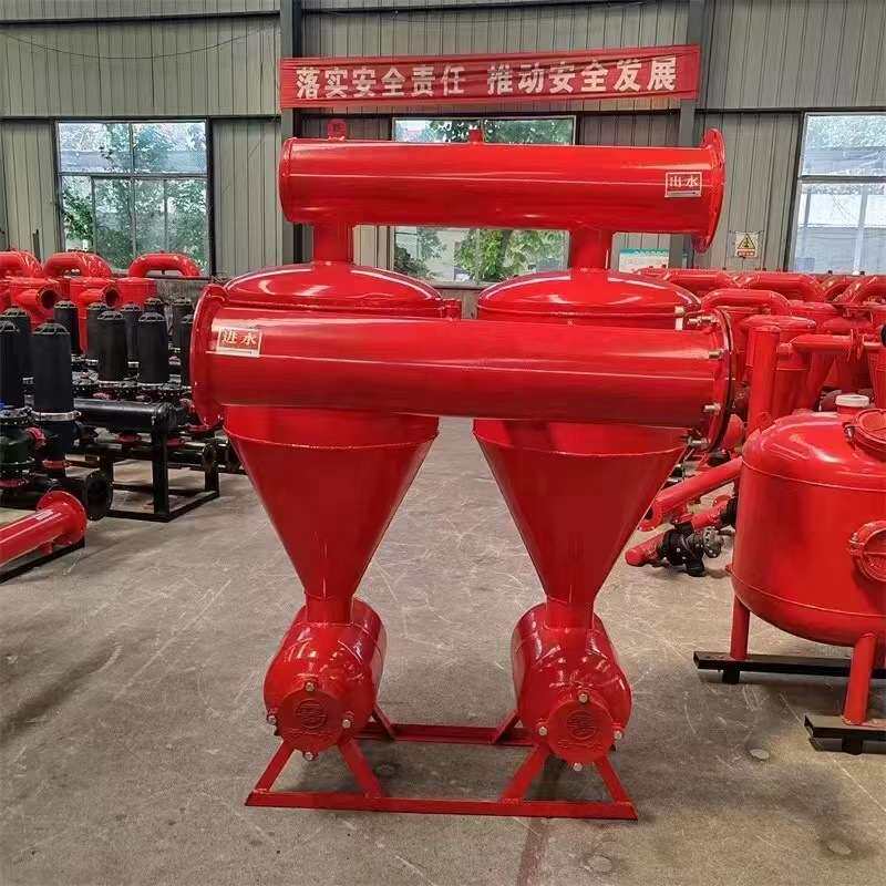 4寸离心式过滤器自动反冲洗立式农用节水灌溉石英砂离心过滤器