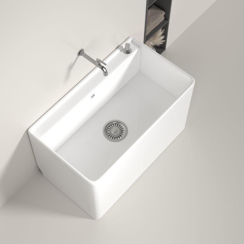 阳台洗拖把池陶瓷家用卫生间大号一体拖布池墩布池落地式小号槽池