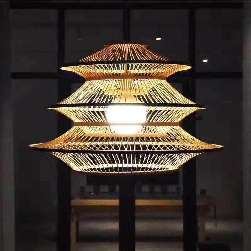 皮山县洛浦县策勒县东南亚餐厅田园茶室茶茶楼竹艺灯具日式竹灯