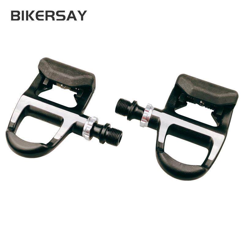 公路车锁踏自锁铝合金脚踏板自行车培林脚蹬带锁片骑行配件装备