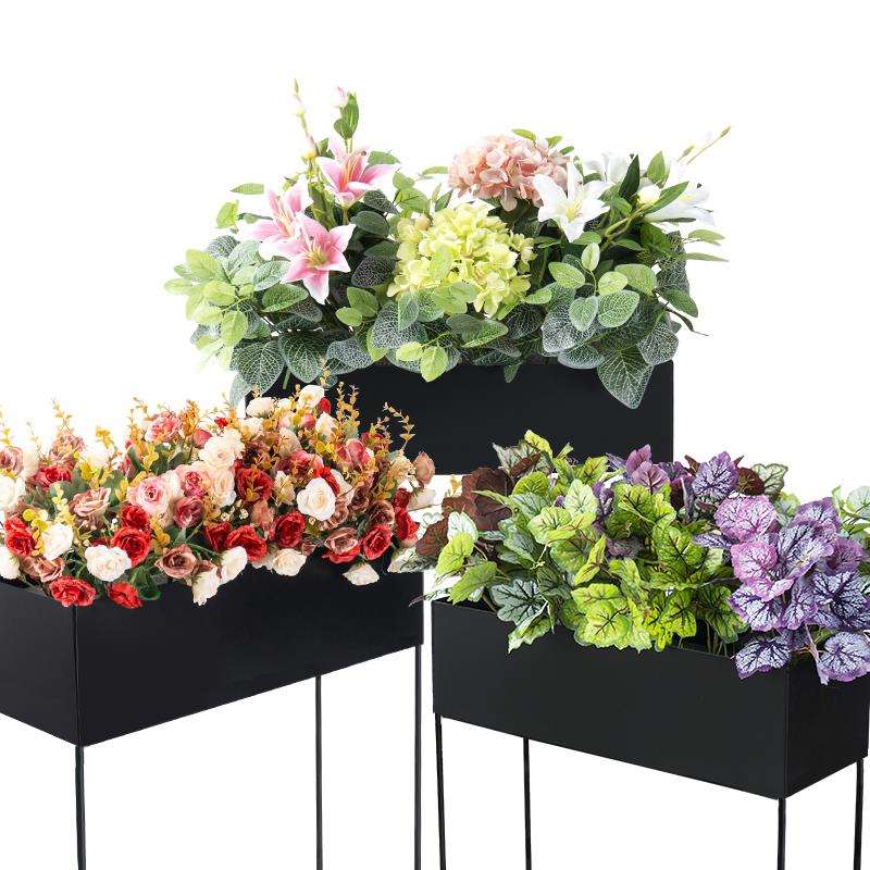 仿真植物花槽户外花箱售楼部外摆隔断花架子绿化花坛假花绿植组合