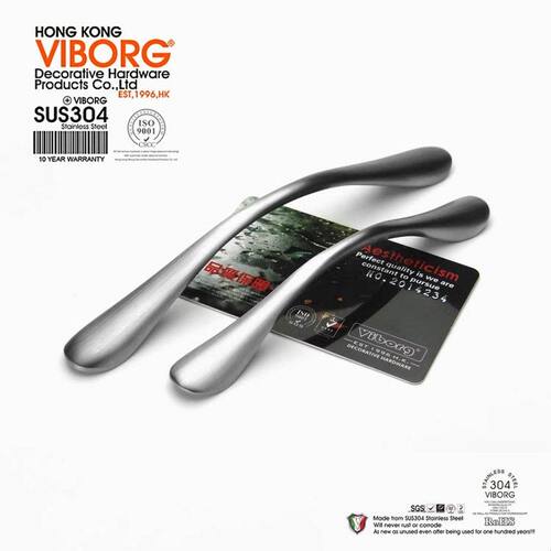 VIBORG 实心304不锈钢小拉手家具衣柜抽屉厨柜把手家具抽屉拉手
