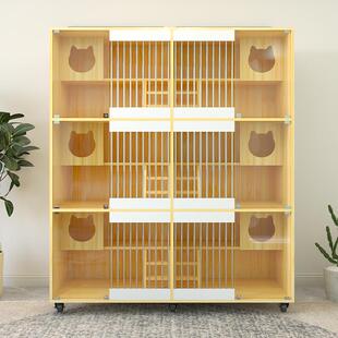 森尼猫柜猫别墅室内环保猫窝三层猫窝超大空间寄养柜繁殖柜展示柜