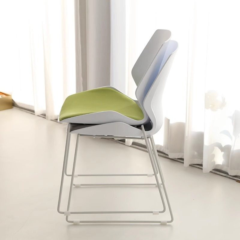 会议椅子办公弓形现代简约无扶手学生座椅可叠放会议室靠背培训椅