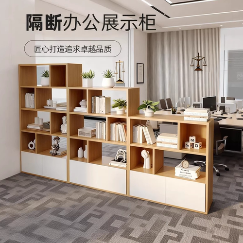 办公室隔断柜木质文件柜双面书柜
