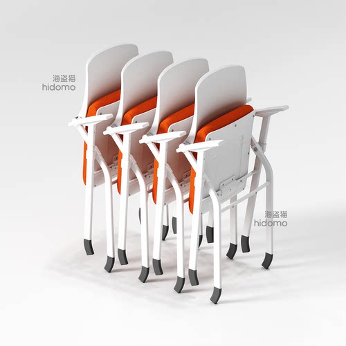 培训椅带桌板会议椅可折叠