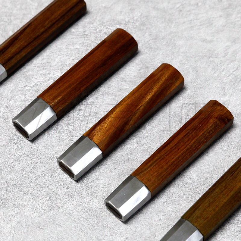 日式刀柄/出刃柳刃/沙铁木钢箍/厨刀日本实木