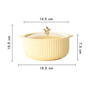 日式双耳陶瓷泡面碗带盖家用宿舍螺蛳粉热卖北欧可微波沙拉碗
