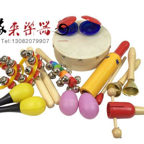 奥尔夫打击乐器套装组合 早教音乐教具早教10件套