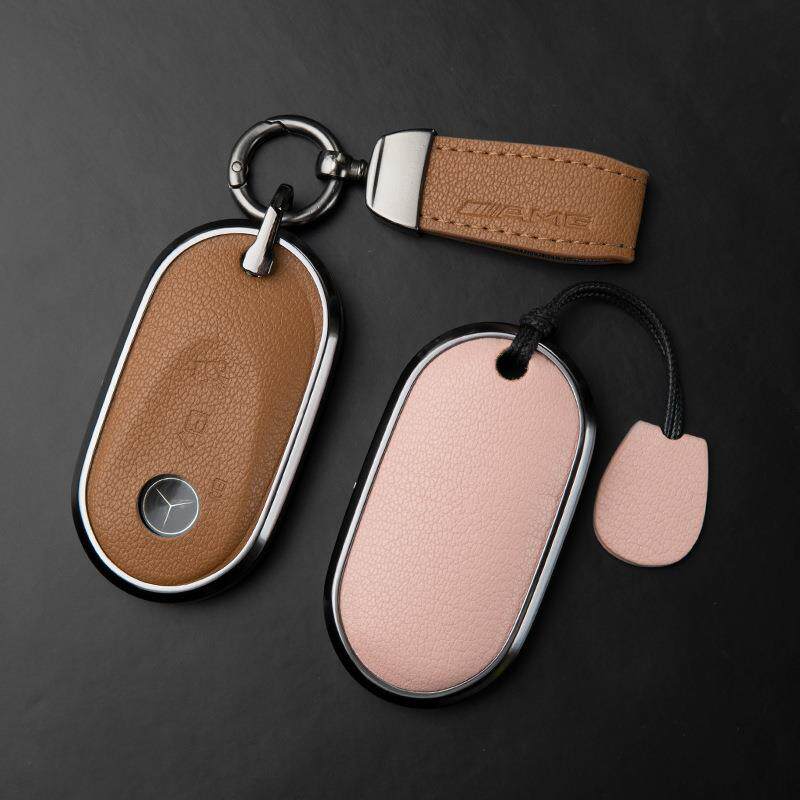 适用24款奔驰e300l钥匙套真皮c260l壳c200l包e级C级S级glb车glc扣