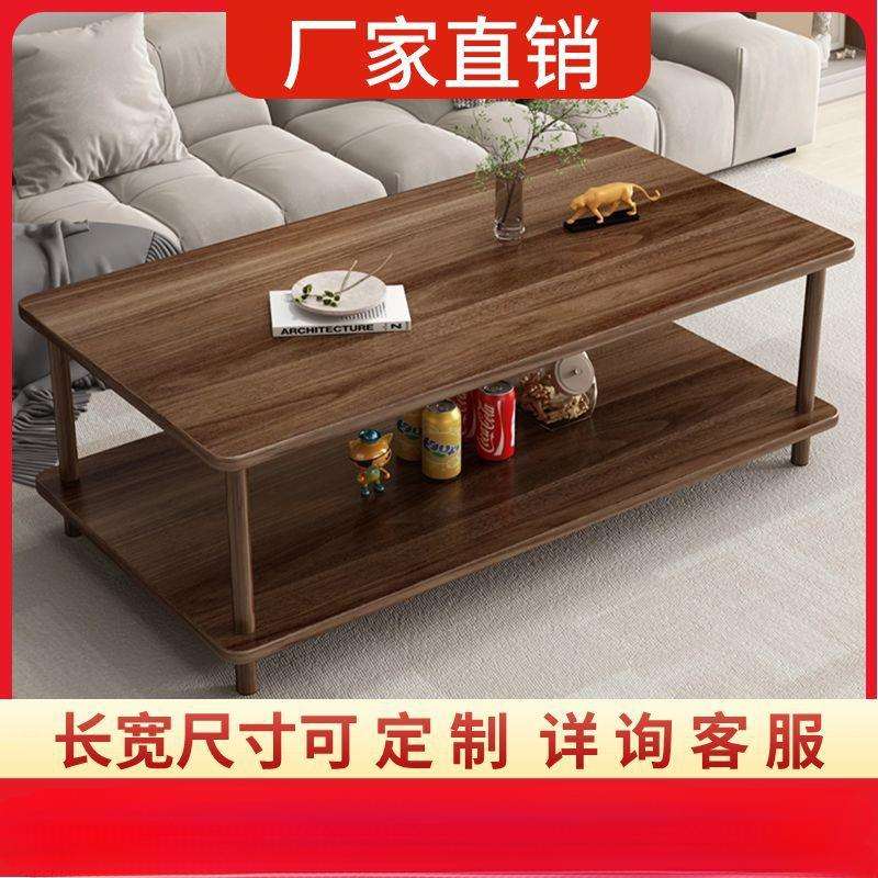 小桌子简约沙发家用茶几现代双层边几客厅小户型方形置物架简易柜