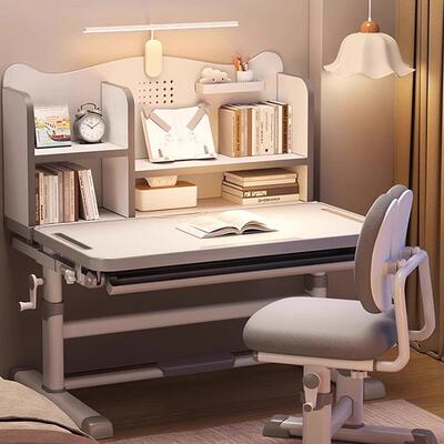 季下书桌儿童学习桌2025新款可升降初中小学生专用写字桌椅全套装