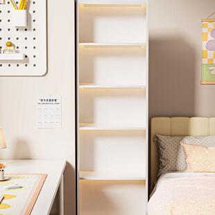 钢制夹缝书柜落地书架儿童一体靠墙家用简易收纳柜客厅铁艺置rω