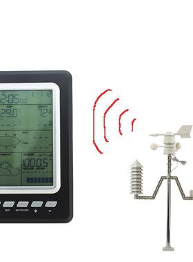 外贸WS1030太阳能气象站家用气象仪无线天气预报机无线温湿计