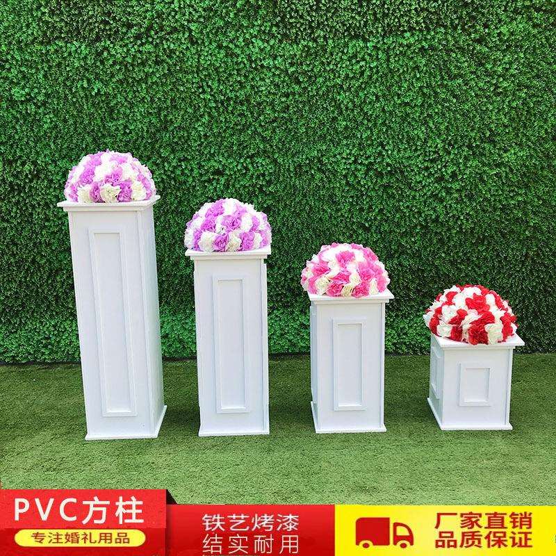 PVC方柱路引2025新款木质方柱罗马柱婚庆道具婚庆路引婚礼道具