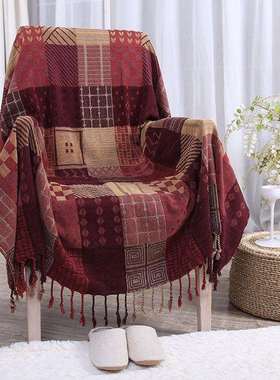 Dulcis雪尼尔线毯加厚沙发毯沙发全盖休闲毯午睡毯户外露营披肩