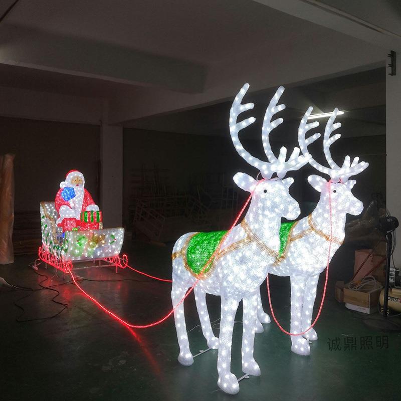 景区梦幻灯光节LED造型灯喷泉造形灯节日氛围灯圣誔老人装饰灯