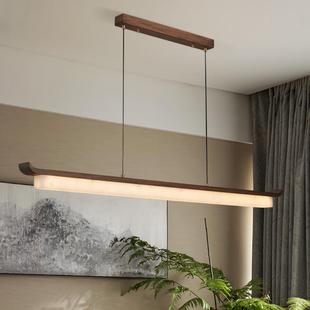 5新宋氏美学黑胡桃木茶台吊灯中国风中式长条茶室吧台灯具