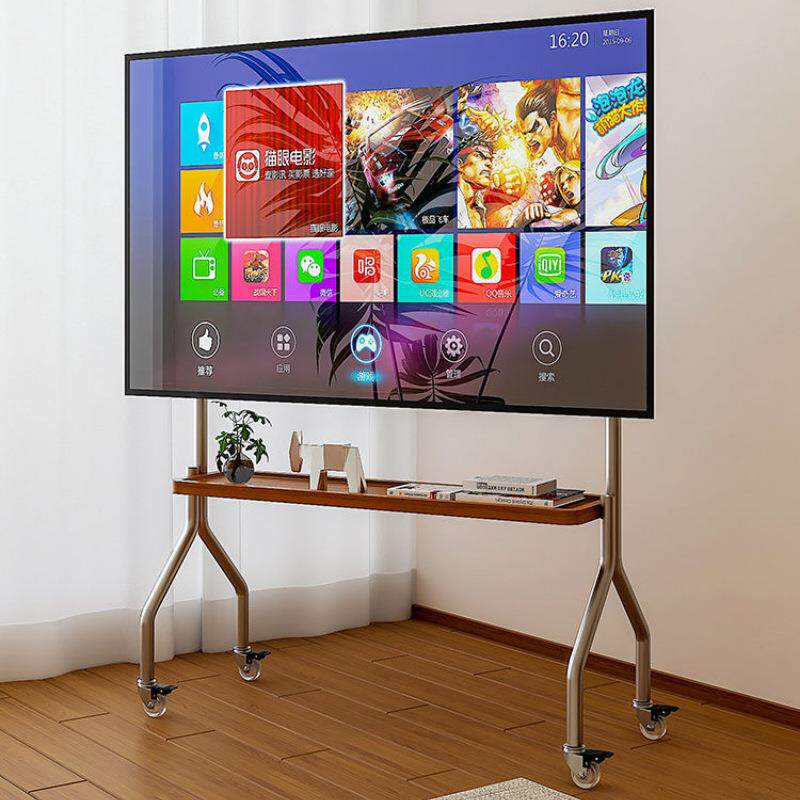 电视落地支架客厅卧室不锈钢艺术移动式现代简约挂架43-80寸家用