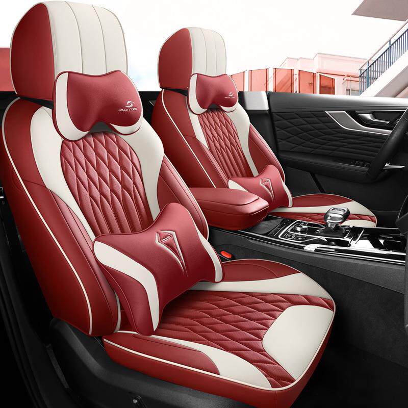适用2022红旗HS5专用汽车座套四季通用全包围坐垫透气皮革座椅套
