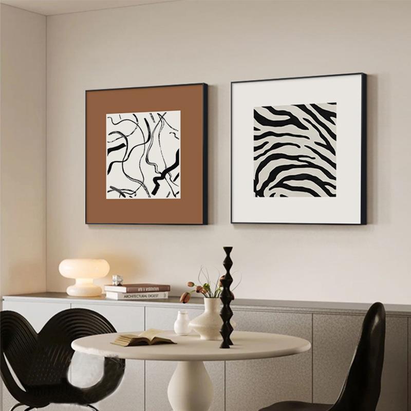 趣味延展复古抽象餐厅甜品装饰画现代简约艺术美食挂画餐桌壁画