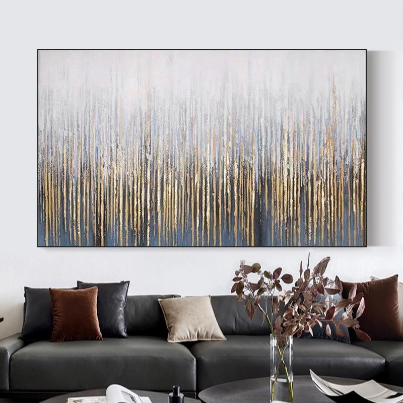 油画手绘油画《千城》客厅装饰画卧室床头画轻奢挂画手工抽象画